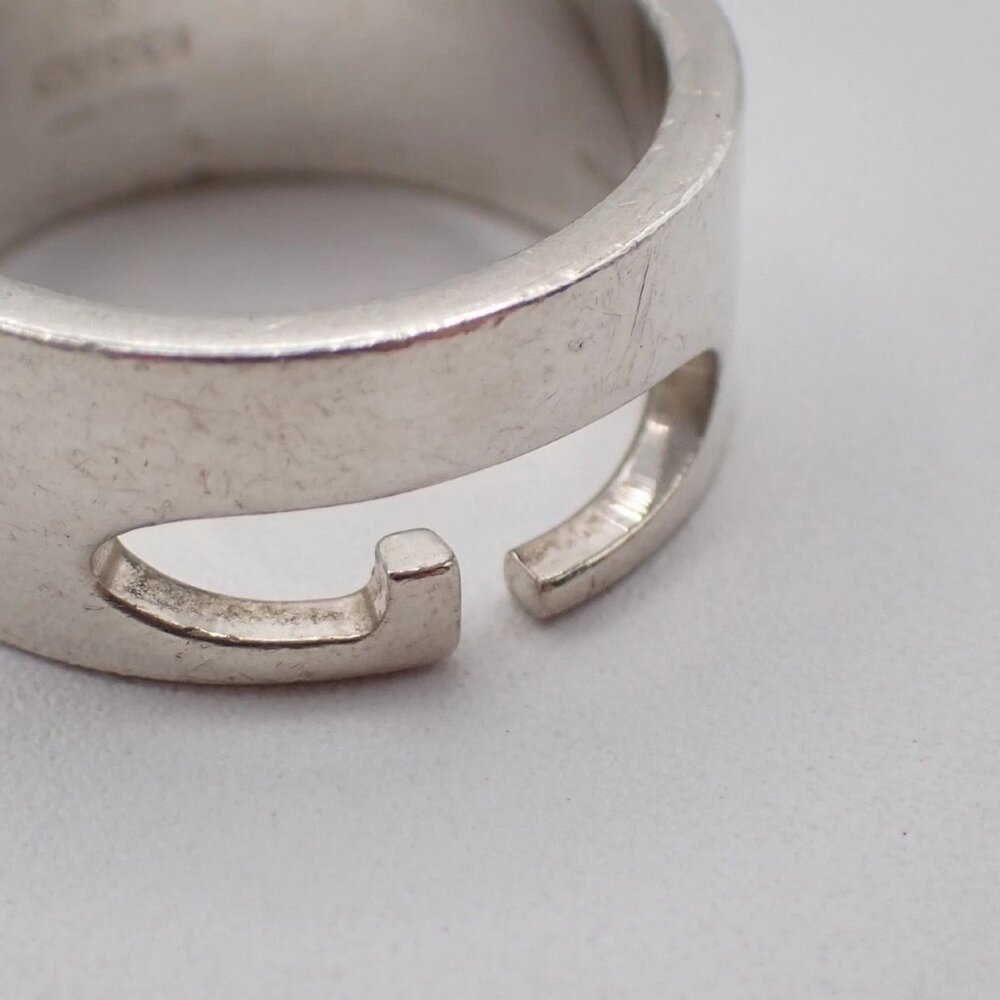 GUCCI G Logo Ring Silver 925 Size 21 Italy Accessory 07EG248 - Picture 12 of 12